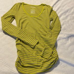 Women’s maternity striped long sleeved shirt